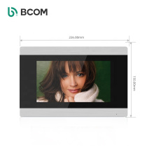 Bcom Monitor de botón táctil LCD de 4 cables y 7 &quot;y cámara de timbre con versión nocturna por infrarrojos, kit de teléfono con videoportero de monitoreo